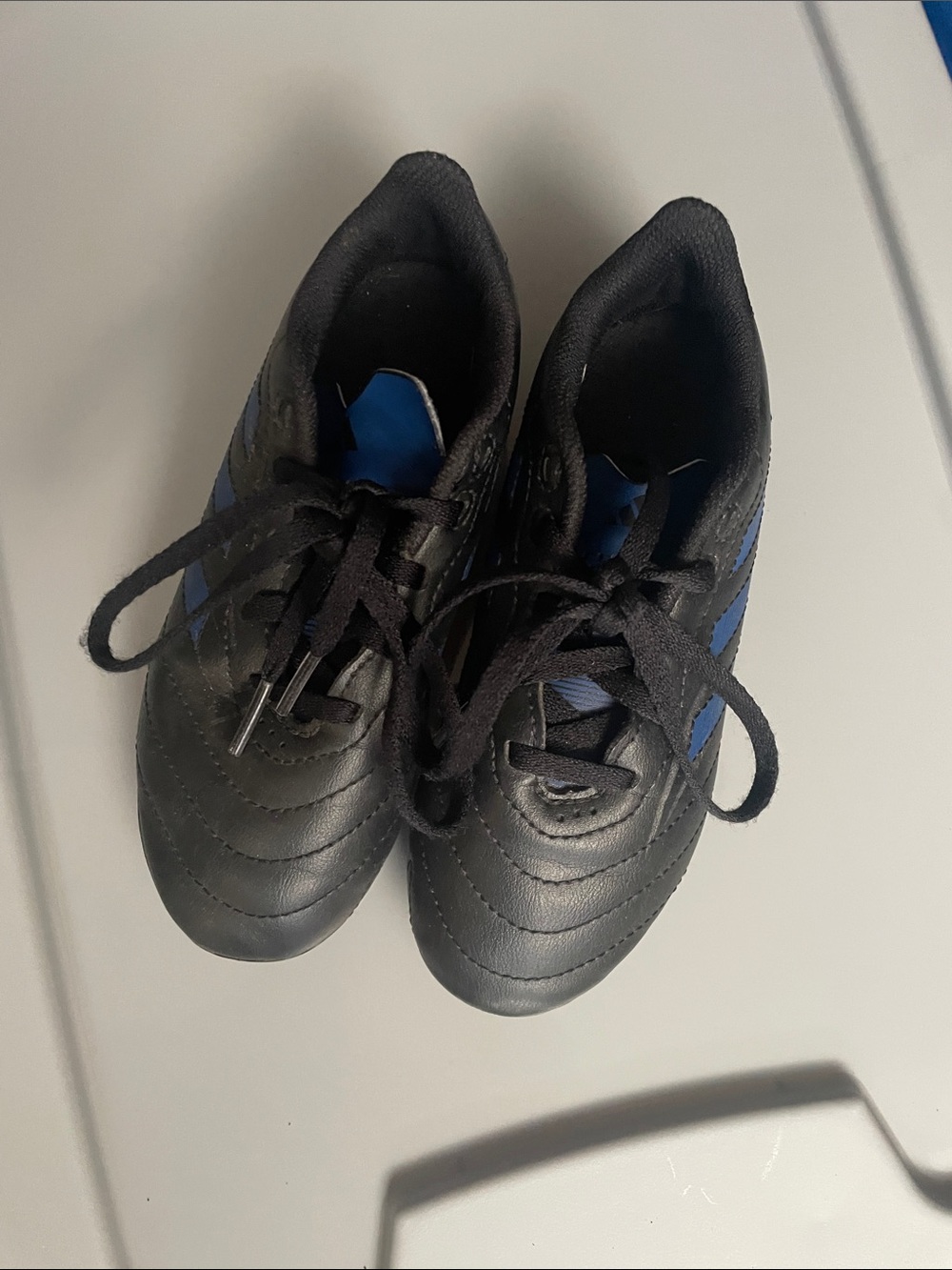 adidas Kids Black and Blue Lace-Up Sneakers
